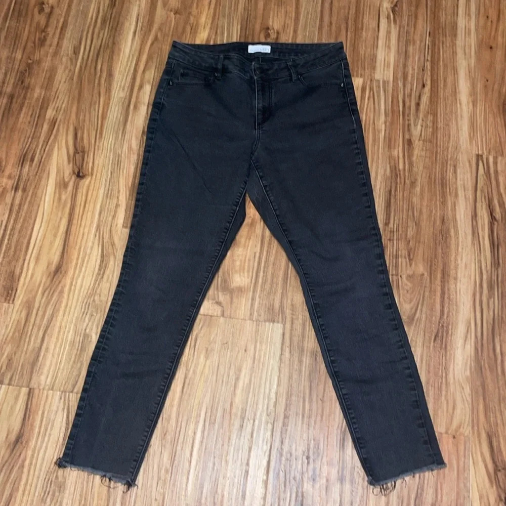 Loft women’s jeans 30 10 curvy skinny mid rise ankle black vintage pants stretch
